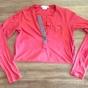 Red Lacoste top